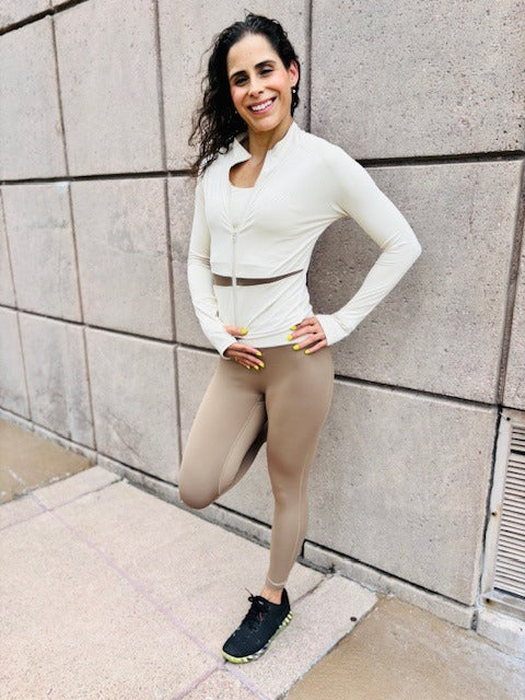 3-Piece Sports Set Sports Bra, Legging, and Jacket