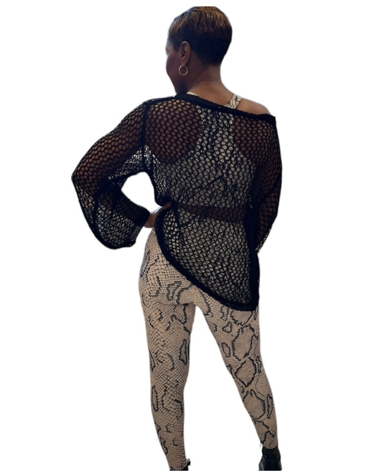 I AM Sexy: Vacation Crochet Long Sleeve Cover Up Sweater