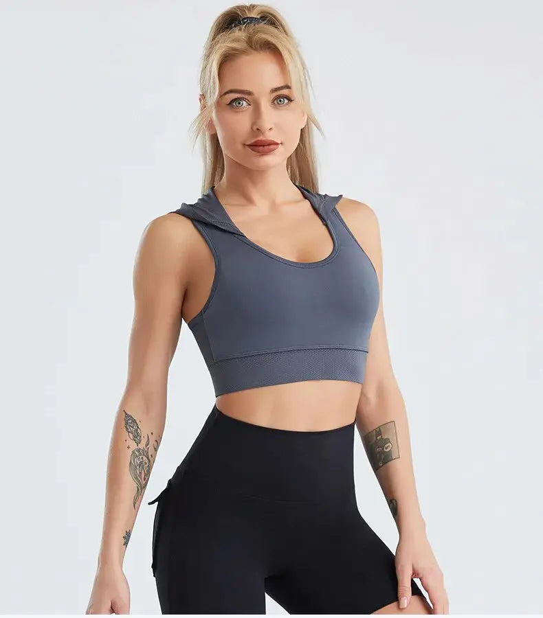 Hoodie Sports Bra