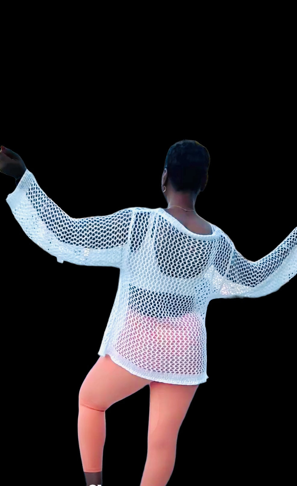 I AM Sexy: Vacation Crochet Long Sleeve Cover Up Sweater