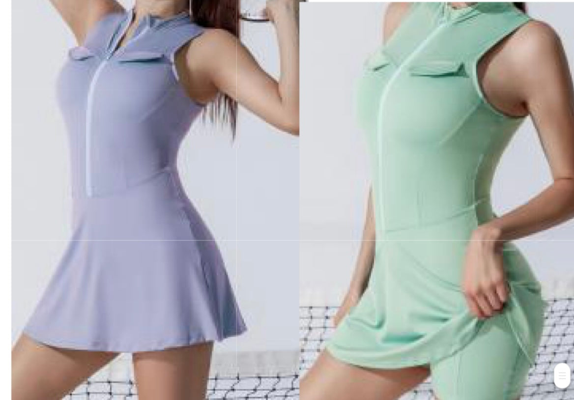 Sports Slimming Dress with Built-In Shorts & Bra