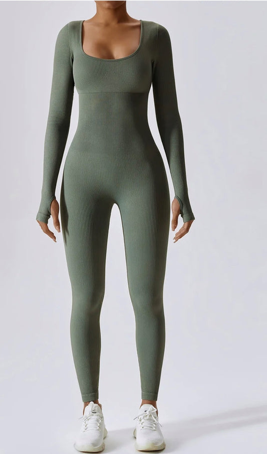 Ribbed Tummy-Control Bodysuit