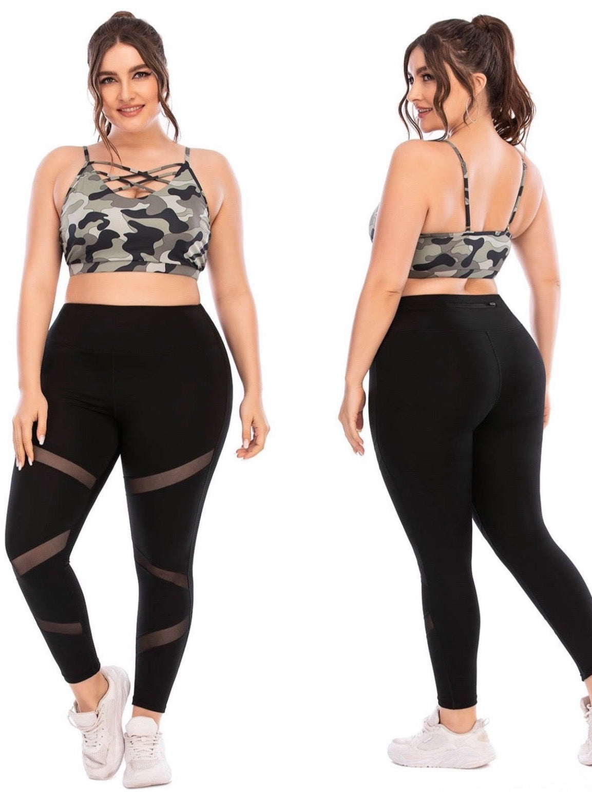 Camouflage Sports Bra and Legging 2-Piece Set