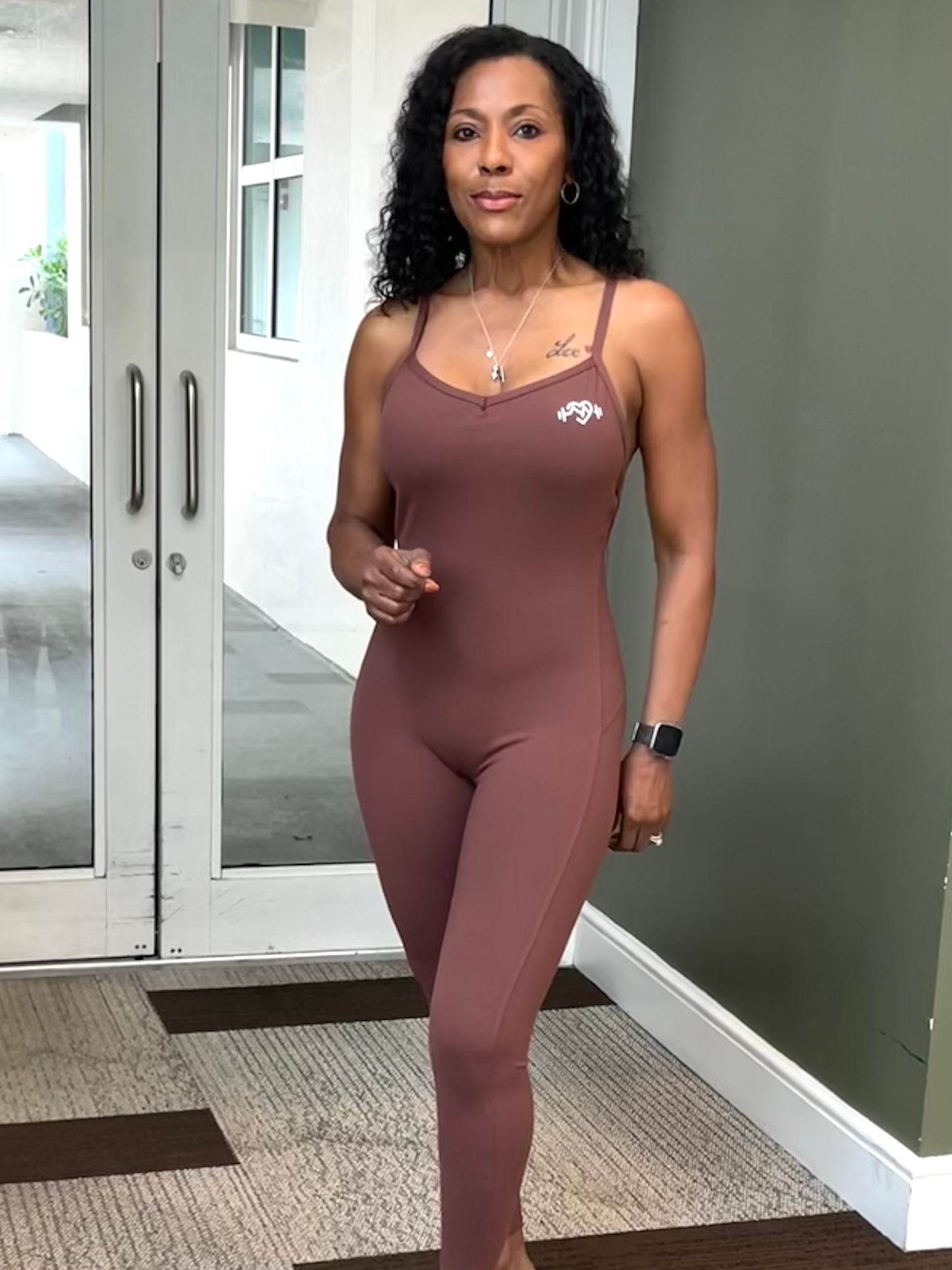 V-Neck Bodysuit Strappy Back