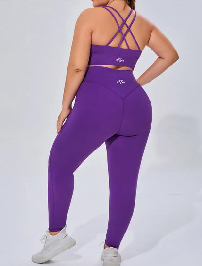 2-Piece Plus Size Sports Bra & Leggings Set
