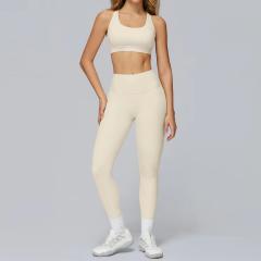 Buttery Soft: 2-Piece Indoor/Outdoor Sports Bra & straight Leggings Set