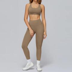 Buttery Soft: 2-Piece Indoor/Outdoor Sports Bra & straight Leggings Set