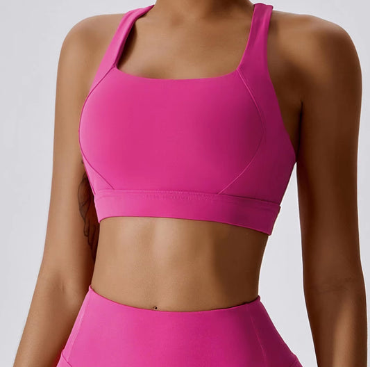 3 - Piece Set: Criss Cross Back Sports Bra, Scrunched Butt Leggings and  Zippered Jacket