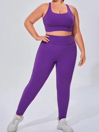 2-Piece Plus Size Sports Bra & Leggings Set