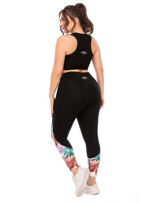 Print: Plus Size Vibrant 2 Piece Set