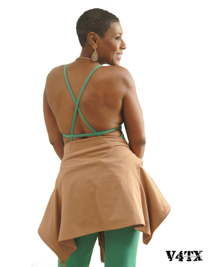 V-Neck Bodysuit Strappy Back