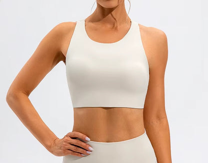 Sports Bra: Hollow Out Crop Tops High Impact Sports Bra