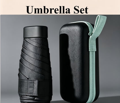 Umbrella: Women's Mini Folding Umbrella with Open/Close Compact Capsule