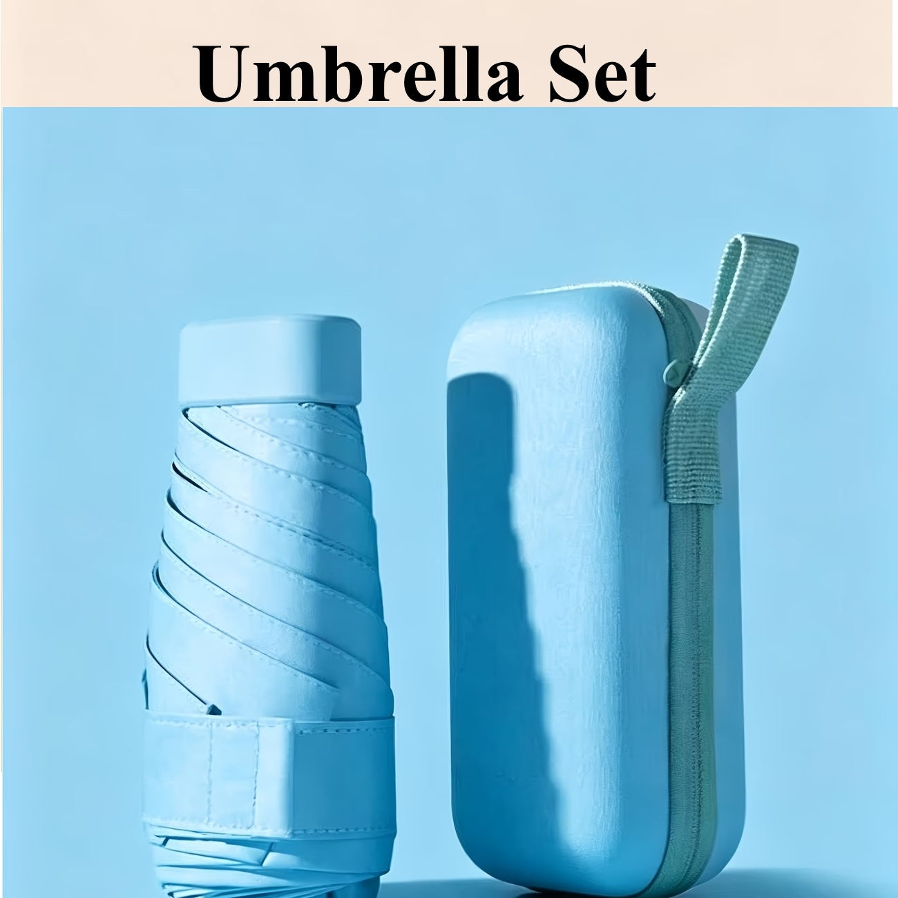 Umbrella: Women's Mini Folding Umbrella with Open/Close Compact Capsule