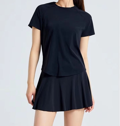 2 Piece Buttery Soft Sports Blouse & Skort