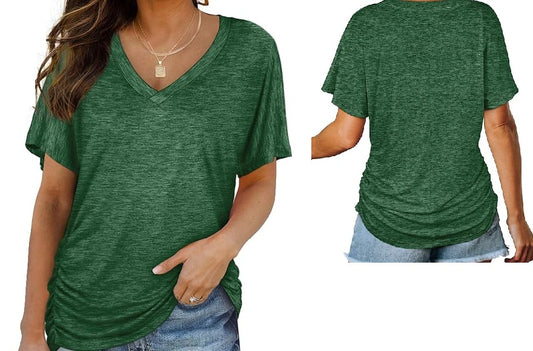 Tops: Short Sleeve Lose Athletic V-Neck Shirts for Any Sports