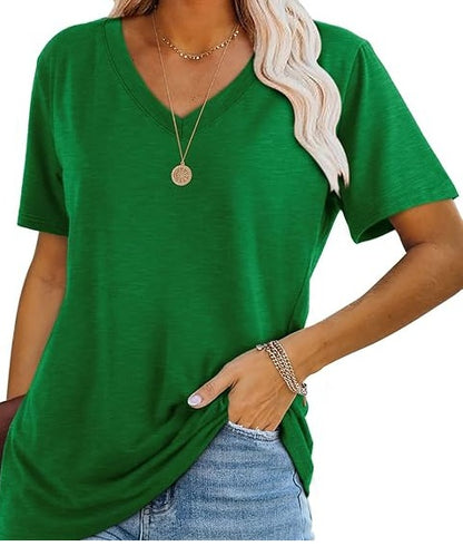 Tops: Short Sleeve Lose Athletic V-Neck Shirts for Any Sports
