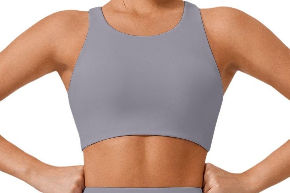 Sports Bra: Hollow Out Crop Tops High Impact Sports Bra