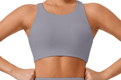 Sports Bra: Hollow Out Crop Tops High Impact Sports Bra