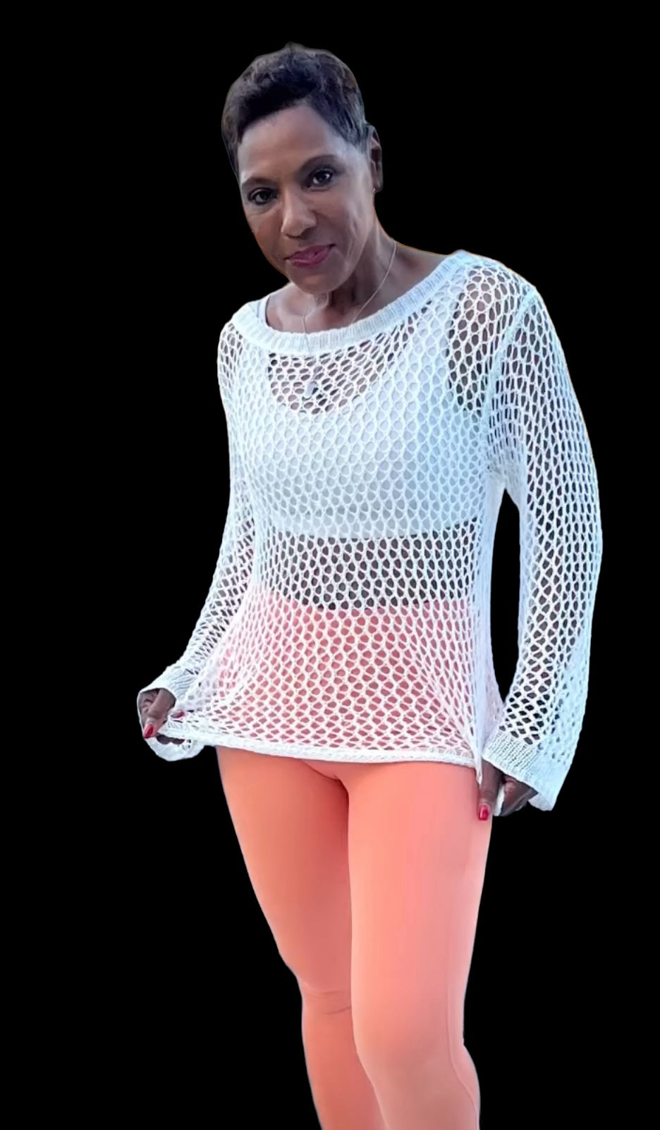 I AM Sexy: Vacation Crochet Long Sleeve Cover Up Sweater