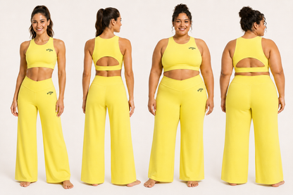 Buttery Soft: 2-Piece Wide Legs Bra & Leggings Set
