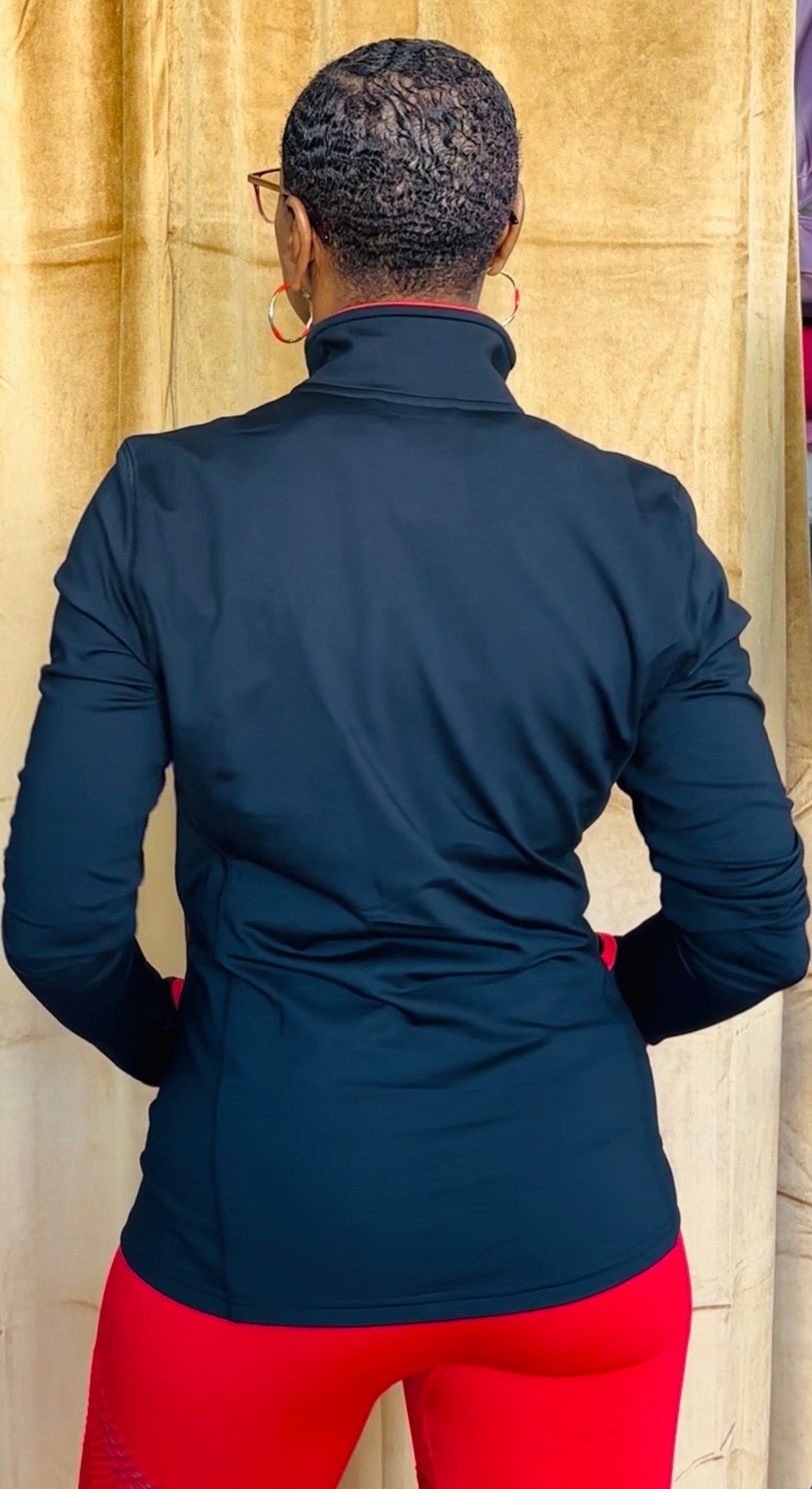 Jogger: Women’s 2 tone Performance Zippered Jogger Top