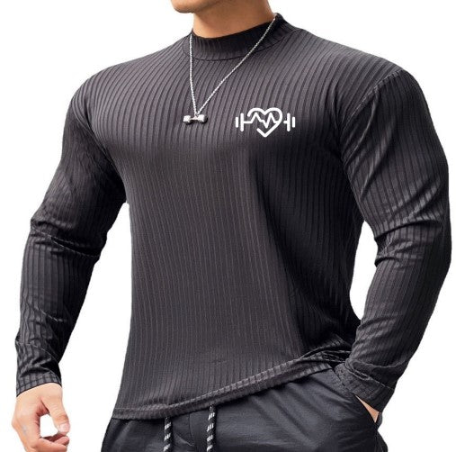 Men Casual/Dressy/Sport Solid Color Striped Long Sleeved Tight Fitting Shirt