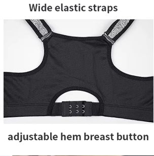 01 - Seamless Zip Front Impact Padded Sports Bra with Adjustable Straps