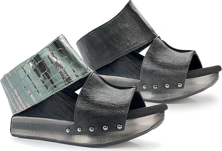 Modzori: Virginia 1 High Wedge Reversible Sandal