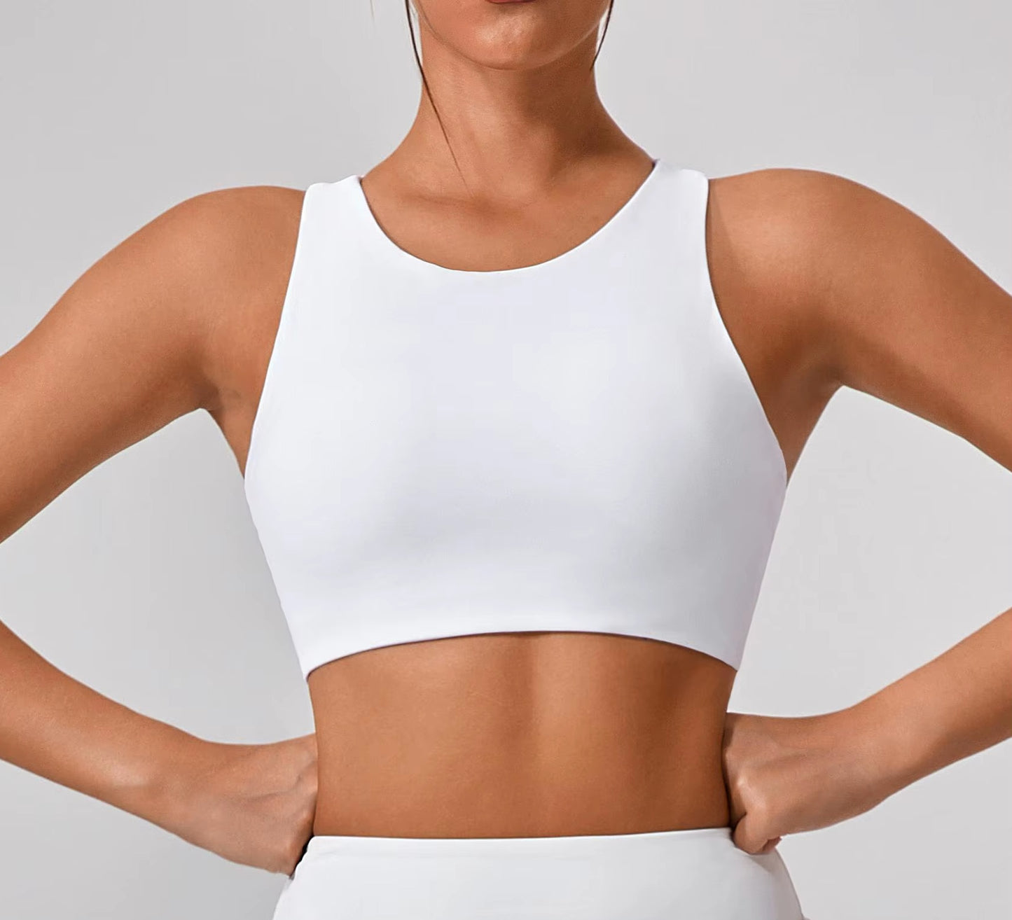 Sports Bra: Hollow Out Crop Tops High Impact Sports Bra