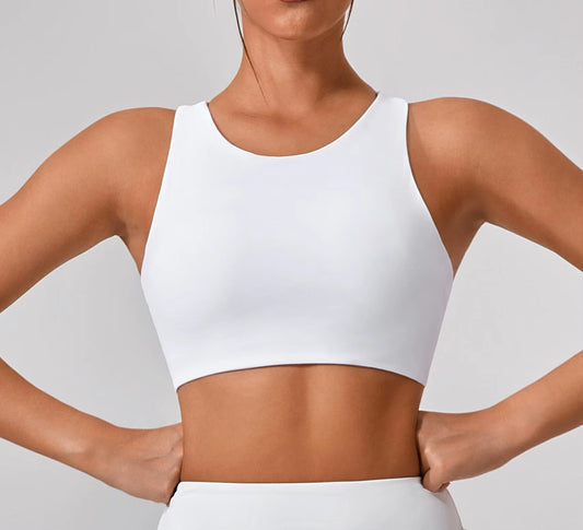Sports Bra: Hollow Out Crop Tops High Impact Sports Bra