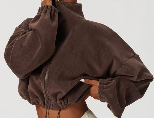 Jackets: Outdoor Velvet Warm Zippered Jacket Only