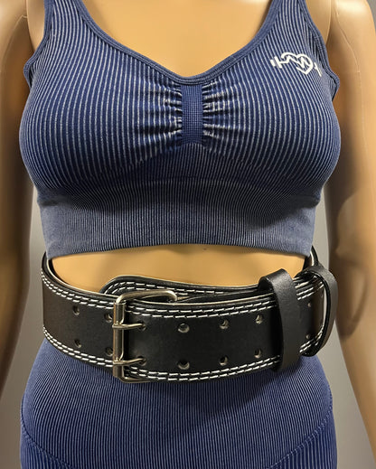 I AM Lifting:  Adjustable Leather Weight Lifting Belt