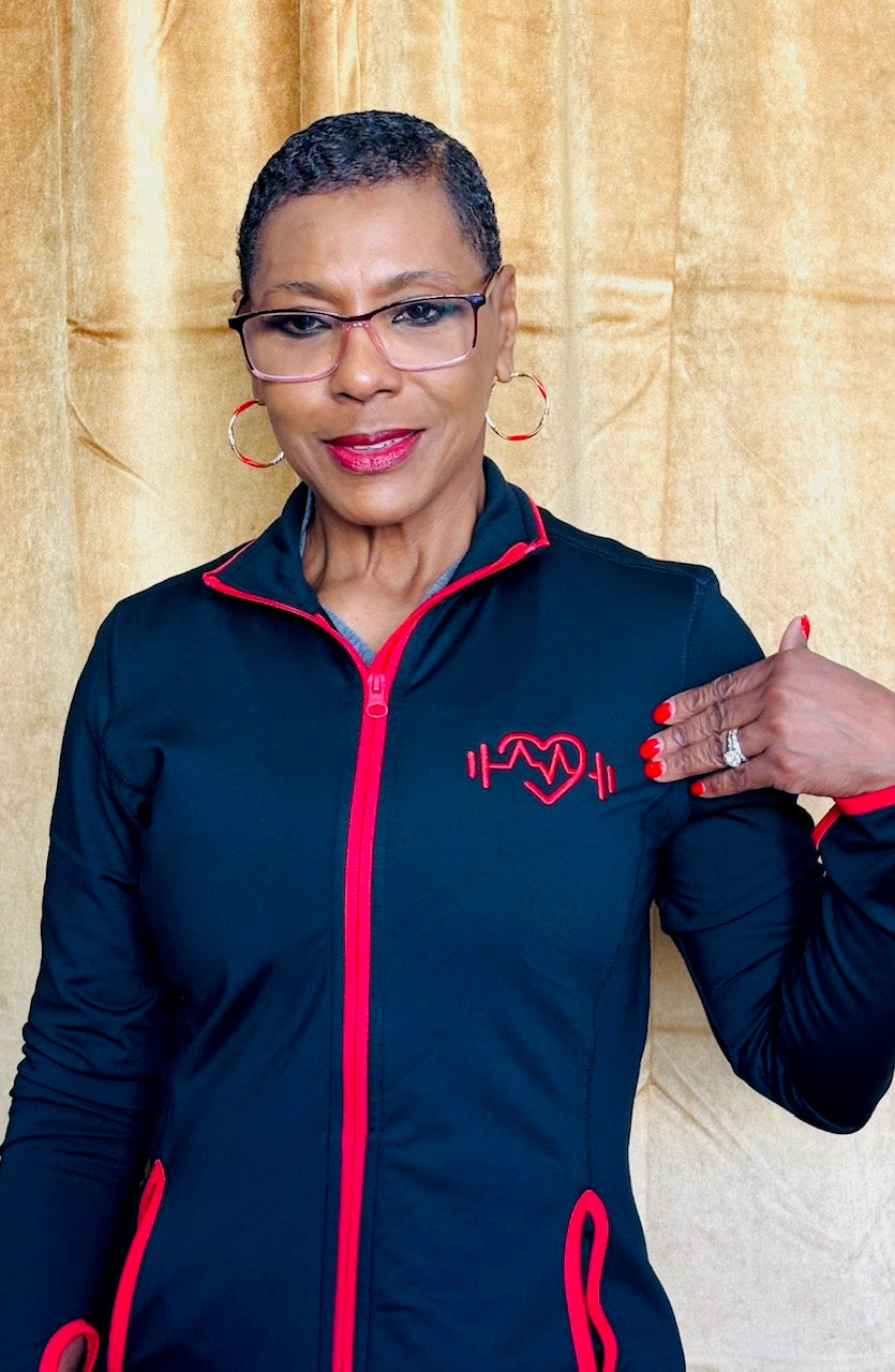 Jogger: Women’s 2 tone Performance Zippered Jogger Top