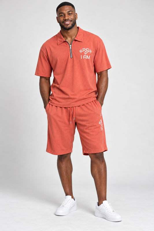 Men's: Casual Polo Shirt & Shorts Set