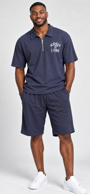 Men's: Casual Polo Shirt & Shorts Set