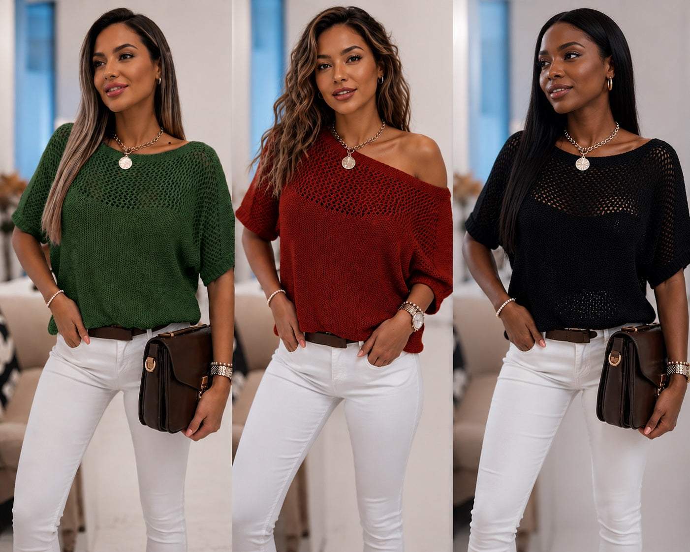 Sweaters: Versatile Hollow Short sleeve
