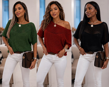 Sweaters: Versatile Hollow Short sleeve