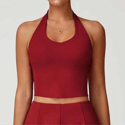 Buttery Soft: 2-Piece Open Back Sports Bra & Straight Leggings Set